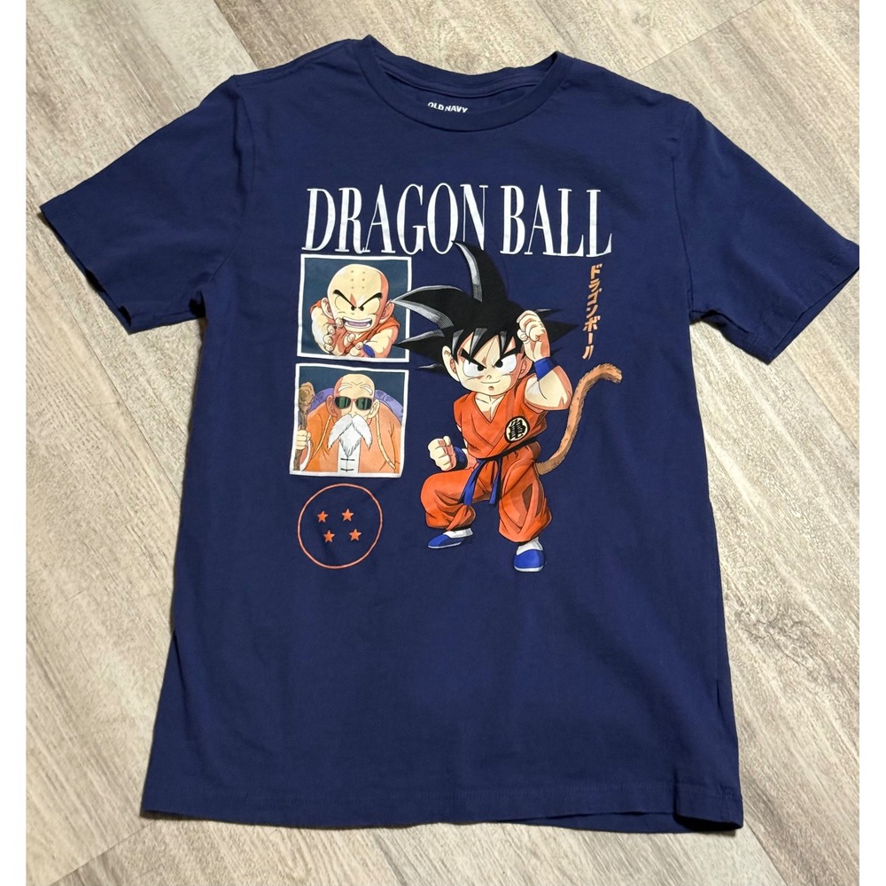 Old Navy Kids Dragon Ball Z Graphic T Shirt Goku Anime Cartoon Blue XL 14 16